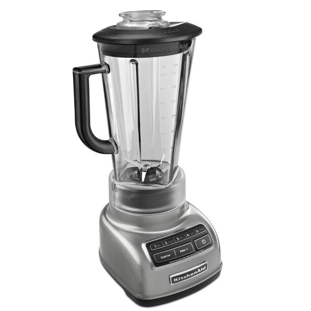 KitchenAid KSBC1B0CU Contour Silver 3.5 hp 60 oz. 3 Speed Blender - 120V