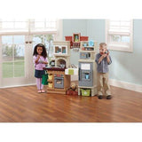 Home Kitchen Kitchen Play Set with Toy Coffee Maker and Play Food Accessories