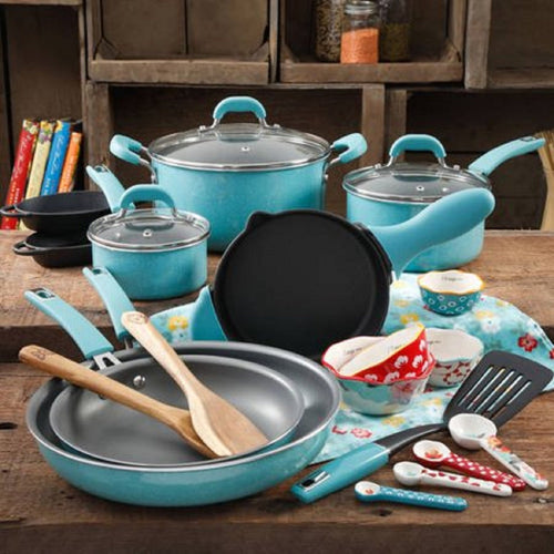 The Pioneer Woman Vintage Speckle 24-Piece Cookware Combo Set