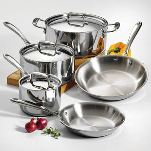 Tramontina 8-Piece 18/10 Stainless Steel Tri-Ply Clad Cookware Set