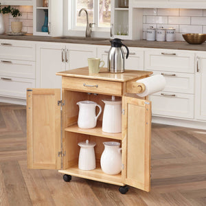 Home Styles Solid Wood Kitchen Cart, Natural