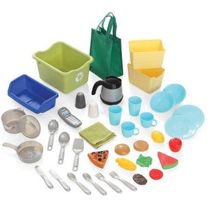 Home Kitchen Kitchen Play Set with Toy Coffee Maker and Play Food Accessories