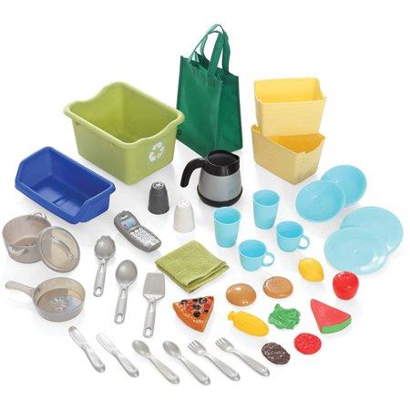 Home Kitchen Kitchen Play Set with Toy Coffee Maker and Play Food Accessories