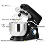 6 Speed 7.5 Qt Tilt-Head Stainless Steel Electric Food Stand Mixer