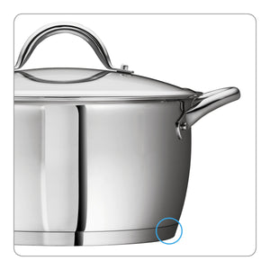 Tramontina 12-Piece Gourmet Tri-Ply Base Cookware Set, Stainless Steel