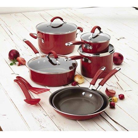 Rachael Ray Cucina Hard Enamel Nonstick 12-Piece Cookware Set