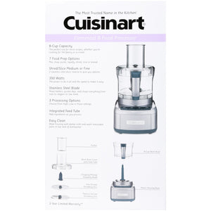 Cuisinart Elemental 8-Cup Food Processor, Silver (FP-8SV)