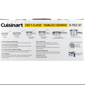 Cuisinart Chef's Classic Stainless Cookware - 10 Piece, 10.0 PIECE(S)