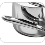 Tramontina 8-Piece 18/10 Stainless Steel Tri-Ply Clad Cookware Set
