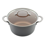 Ayesha Curry Hard Anodized Aluminum 10-Pc Cookware Set, Gray Copper