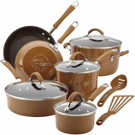 Rachael Ray Cucina Hard Enamel Nonstick 12-Piece Cookware Set
