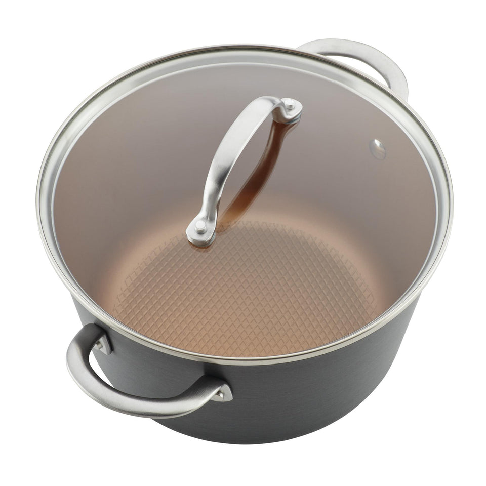 Ayesha Curry Hard Anodized Aluminum 10-Pc Cookware Set, Gray Copper