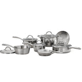 Tramontina 12-Piece Gourmet Tri-Ply Base Cookware Set, Stainless Steel